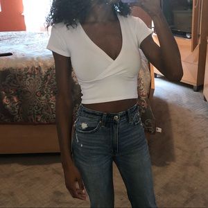 Brandy Melville white crop top